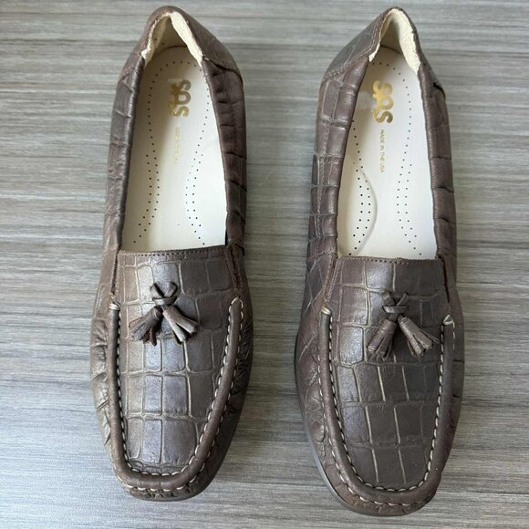SAS Hope Slip On Loafer - Bronze Croc Size 10 M $145 - Picture 3 of 9